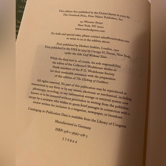 The Golf Boxed Set Collectors Wodehouse Hardcover - Picture 6 of 8